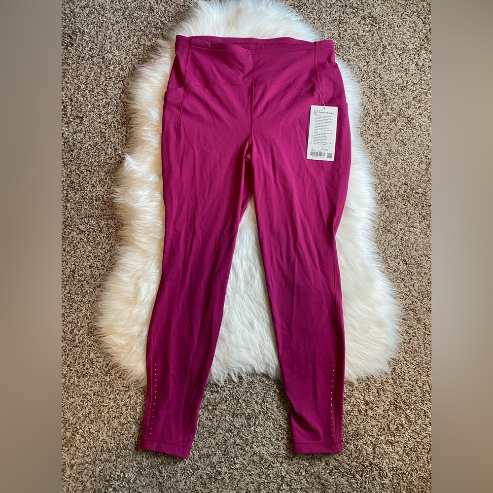 Lululemon Swift Speed High Rise Tight 28” Size 12 MGPR Magenta Purple - Picture 1 of 5